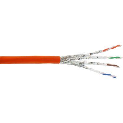 InLine® Verlegekabel Cat.7a, S/FTP (PiMF) 4x2x0,58 AWG23, 1200MHz, B2ca, 10m