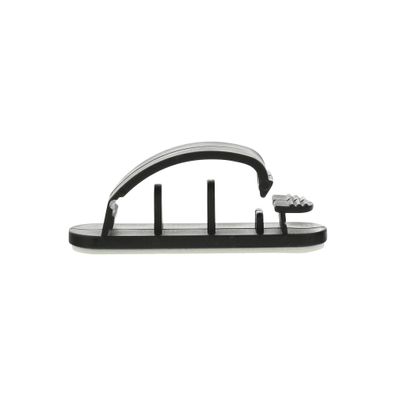 10er Pack InLine® Kabelmanager, mit Klebesockel, 2,8cm, schwarz, schwarz