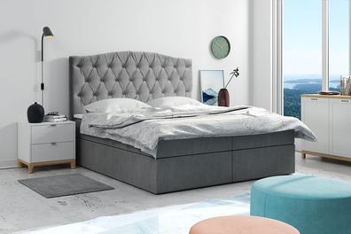 Boxspringbett T59FT , mit zwei Bettkasten , Topper, Farbe und Große wählbar