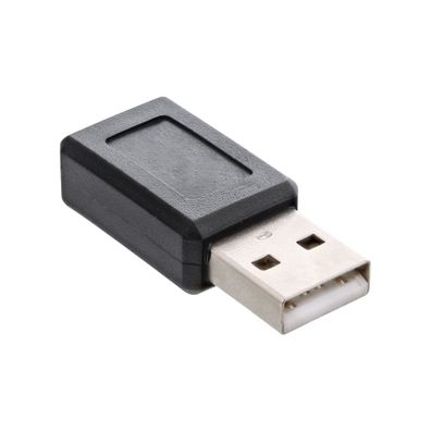 InLine® Micro-USB Adapter, USB A Stecker an Micro-USB B Buchse, schwarz