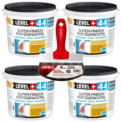 Spachtel Masse Super Finish Fertigspachtel 80kg | Eimerschaber Reiniger L+44|5-210