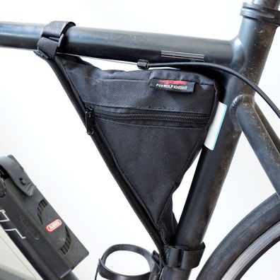 Fahrradtasche-Platzsparend im Dreiecksformat-Triangle Bag-Klettverschluß -schwarz