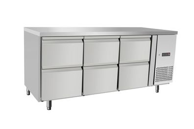 Kühltheke, mit 6 Schubladen, Arktic, 420L, 230V/400W, 1795x700x(H)879mm