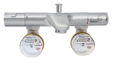 Badewannenzähler „ECO” zur Montage zwischen Armatur und Zulauf TWO in ONE / 0,1-90°C