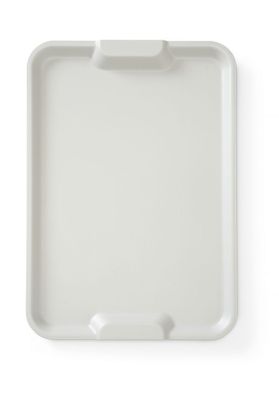 Serviertablett Euronorm mit Griff, HENDI, Hellgrau, 530x370x(H)28mm