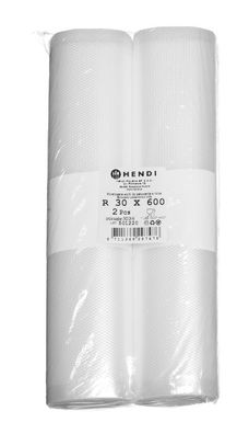 Geprägte Vakuumbeutelrolle für die Aufbewahrung von Lebensmitteln, HENDI, 2 Stk.,