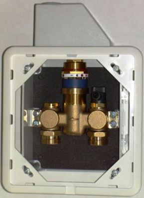 COSMO Einzelraum-Regelbox RTL TH f. Raumregler extern u. Abdeckplatte weiss
