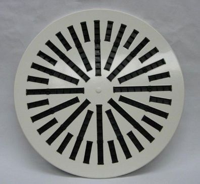 Dralldurchlass 625mm rund RAL 9010 m.48 verstellbaren Lamellen COSMO