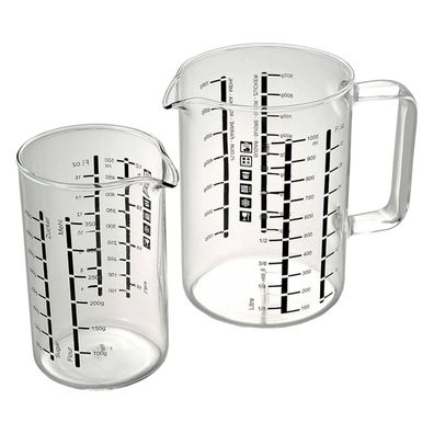 SIMAX Messbecher-Set 0.5L + 1.0L – Hitzebeständiges Borosilikatglas