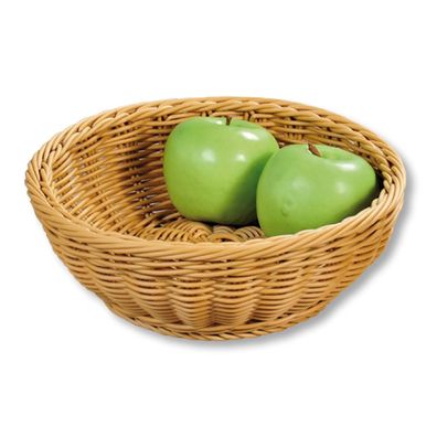 Kesper Brotkorb Rund Ø 24 cm – Kunststoff Braun/Natur Optik
