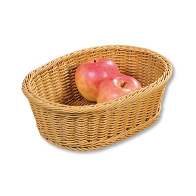 Kesper Brot- & Obstkorb Oval – Kunststoffgeflecht Braun 29,5 cm