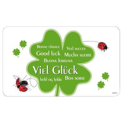 KESPER Frühstücksbrettchen Viel Glück: Melamin Brettchen mit Rutsch-Stopp