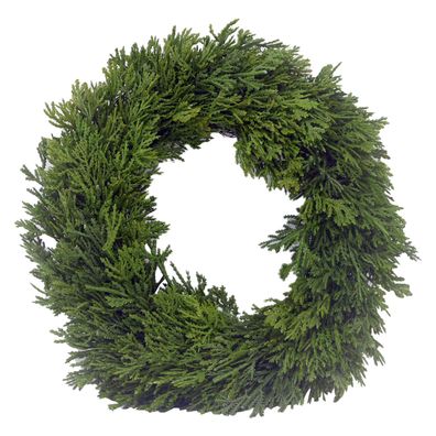 B&S Dekokranz Zypresse 32 Ø Adventskranz Künstlicher Weihnachtskranz Türkranz