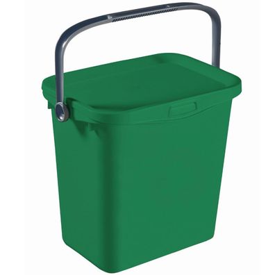 CURVER Bio Box Lisa 6L – Grün/Silber Komposter mit Henkel