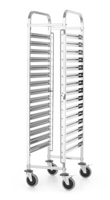 Abräumwagen 15x, HENDI, Kitchen Line, GN 1/1, Silber, 380x550x(H)1705mm