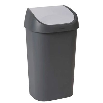 CURVER Mistral Swing Mülleimer 50L – Anthrazit/Grau Recycelt