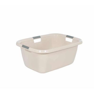 Wäschewanne Easy 51.5L – Creme mit Griffen Stapelbar