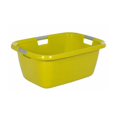 Wäschewanne Easy 51.5L – Kiwi mit Griffen Stapelbar