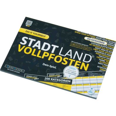 Stadt Land Vollpfosten® Do It Yourself Edition: Kultspiel-Block A4