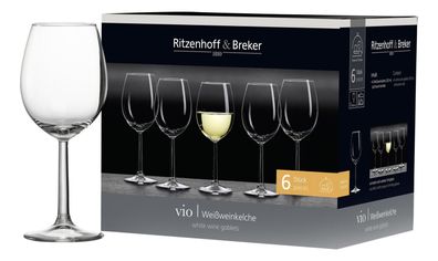 Ritzenhoff & Breker VIO Weißweingläser – 6er Set 320ml