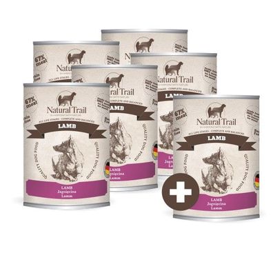 5 * 800g + 800 GRATIS Natural Trail Dog 800g Lamb dose