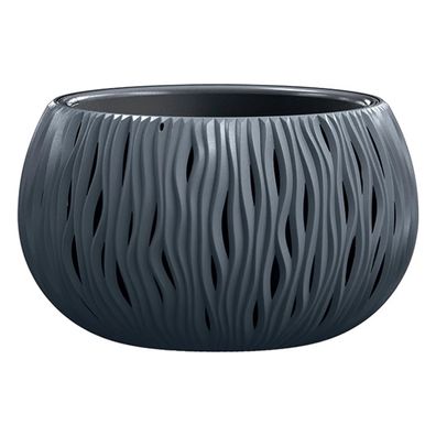 Prosperplast Sandy Pflanzgefäß Ø 29 cm Anthrazit Kunststoff