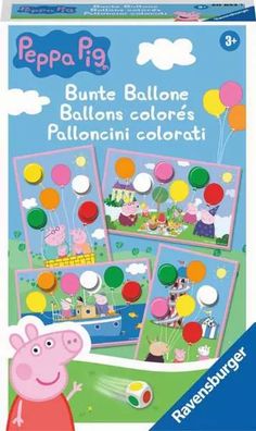 Ravensburger Peppa Pig Bunte Ballone: Farbwürfelspiel für Kinder ab 3