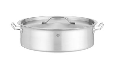 Kochtopf, niedrig - mit Deckel, HENDI, 15,8L, âŒ€380x(H)139mm