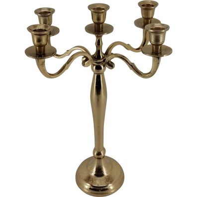 Kerzenständer Kerzenhalter Brush gold 44,5 cm 5-armig