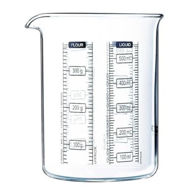 Pyrex Kitchen Lab Messbecher 0.5L – Glas Messkanne hitzebeständig