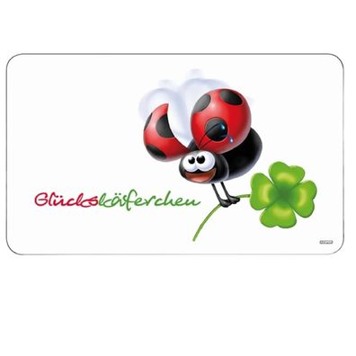 KESPER Frühstücksbrettchen Glückskäfer: Melamin Brettchen mit Rutsch-Stopp