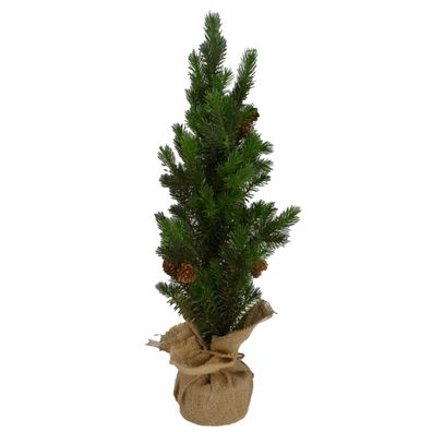 B&S Mini Weihnachtsbaum Kunstbaum im Jutesack 60 cm