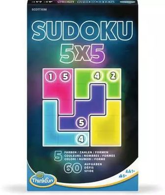ThinkFun Sudoku 5x5: Magnetisches Reise-Knobelspiel für Unterwegs