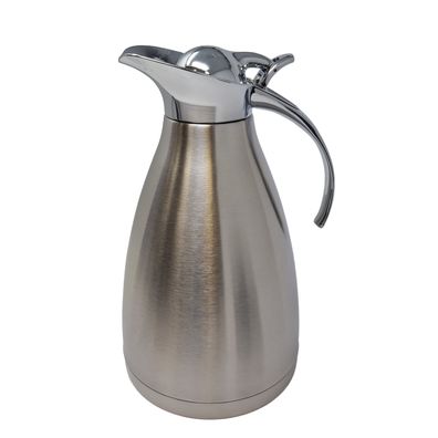 Vakuum Isolierkanne Edelstahl satiniert – 1.5L Heiß 24h & Kaffeekanne