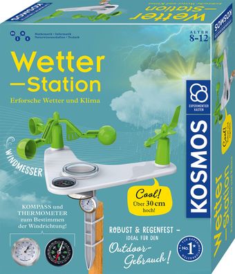 Wetterstation Kosmos: Erforsche Wetter & Klima mit Wind-/Regenmesser 8