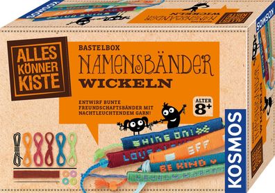 Namensbänder wickeln: Freundschaftsbänder mit Leuchtgarn DIY-Set 8+ Kosmos