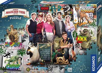 Kosmos Puzzle Schule magische Tiere Teamwort | ab 8 Jahren | 200 Teile