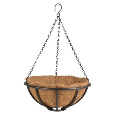 Hanging Basket 30cm Kokos Blumenampel mit Kette – wetterfest