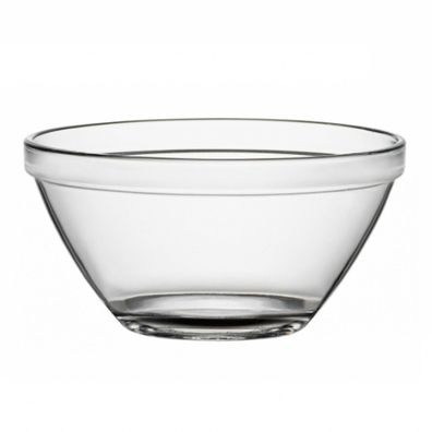 Bormioli Rocco Pompei Salatschale 23cm – Gehärtetes Glas, Stapelbar