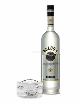 Beluga Set - Beluga Vodka 0,7l (40% Vol) + Glas Behälter -[Enthält Sulfite]