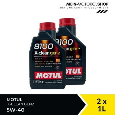 Motul 8100 X-clean GEN2 5W-40 2x1 Liter
