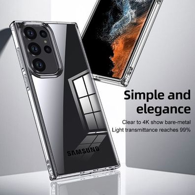 Hybrid Case für Samsung Galaxy S23 ULTRA Kristallklar Handy Hülle PC + TPU TOP !