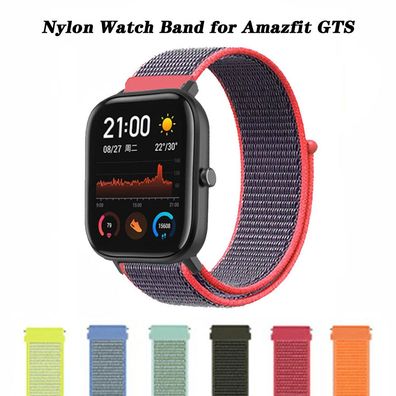 Ersatzband für Xiaomi Amazfit GTS 3 Nylon Klett anschmiegend GTS3 Huami Armband