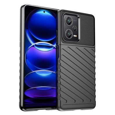 Xiaomi Redmi Note 12 Pro+ 5G Handy Hülle Case Schale Bumper TPU dünn schwarz NEU