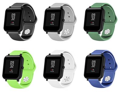 Ersatzband für Xiaomi Amazfit BIP Silikon Armband Huami Bip Lite Farben NEU