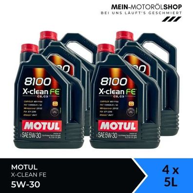 Motul 8100 X-Clean FE 5W-30 4x5 Liter