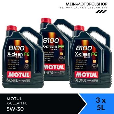 Motul 8100 X-Clean FE 5W-30 3x5 Liter