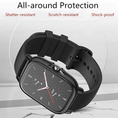 Case Hülle für Xiaomi Redmi Watch 4 Original Fallschutz Silikon schwarz clear