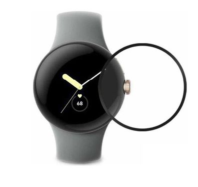 2 x Pixel Watch 2 Screen Protector Komplettschutz Full Cover Soft Film Google