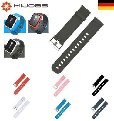 Ersatzband Silikon Xiaomi Amazfit Bip Bit Huami Original mijobs Armband MiBand 3